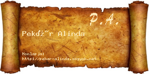 Pekár Alinda névjegykártya